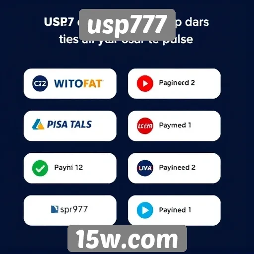 Métodos de pagamento disponíveis no usp777